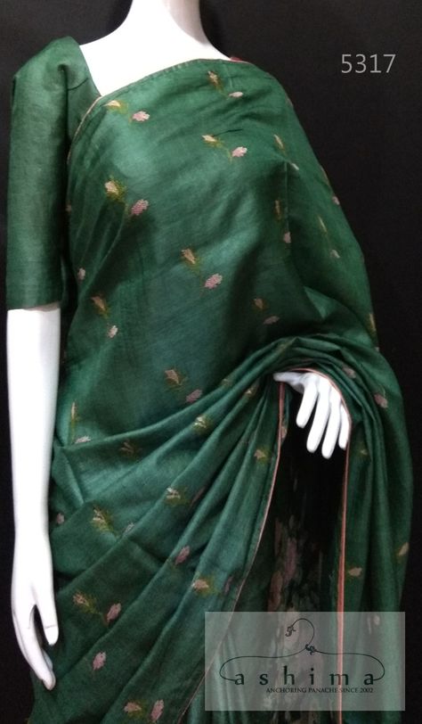 Green Tussar Silk Saree, Deepika Padukone Saree, Indian Goddesses, Saree Painting Designs, Tussar Saree, Boat Neck Blouse Design, Sari Design, Cotton Saree Blouse Designs, Women Cotton Dress