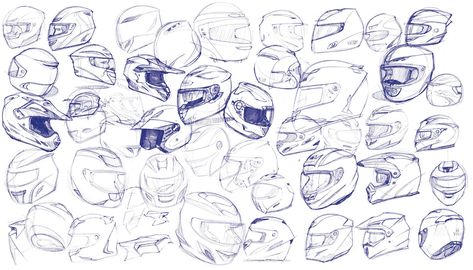 Racing Helmet Drawing, Motorcycle Helmet Reference, Helmet Drawing Reference, Helmet Design Sketch, Motorcycle Helmet Drawing, Drawing Helmet, Motorcycle Helmet Art, Helmet Sketch, Motorcycle Helmets Art