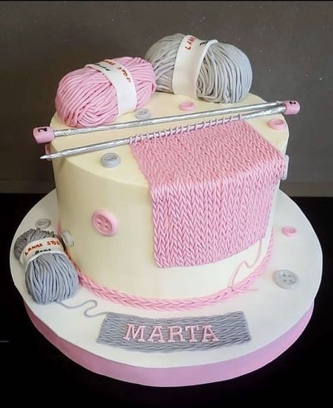 Knitting Cake, Food Dessert Recipes, Food Recipes Dessert, Sewing Cake, Baking Recipes Desserts, Dessert Snacks, Desserts Cake, Baking Desserts, Baking Cakes