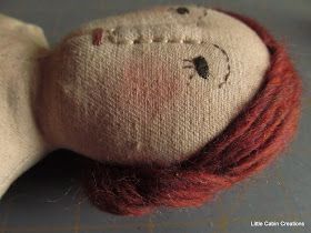 "MAKE DO DOLLS": Tutorial-Cora's Hair and Bonnet Simple Fabric Crafts, Rag Doll Hair, Dolls Hair, Doll Tattoo, Scraps Of Fabric, Doll Making Tutorials, Simple Fabric, Homemade Dolls, Doll Barbie