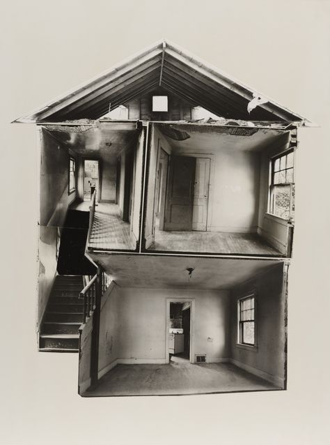 Gordon Matta-Clark. Splitting. 1974 Gordon Matta Clark, Clark Art, Sculpture Installation, Museum Of Modern Art, Art Plastique, American Artists, Architecture Drawing, Installation Art, A House