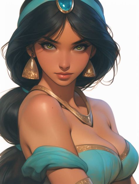 Jasmine Fanart, Realistic Disney Princess, Iconic Movie Characters, Aladdin 1992, Tiger Girl, Disney Princess Modern, Best Disney Movies, Police Women, Princess Jasmine