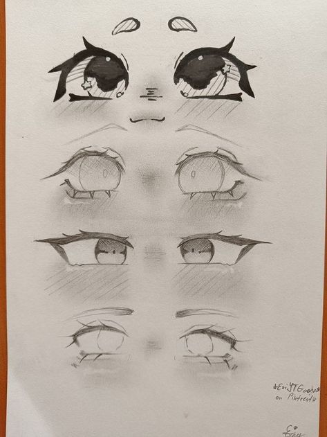 Easy Eye Drawing, Cute Eyes Drawing, Eyes Drawing, Cute Sketches, Art Tools Drawing, Tutorials Drawing, Easy Drawings Sketches, Cute Doodles Drawings, Anime Eye Drawing