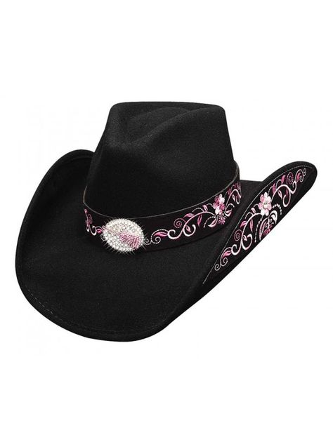 Rhinestone Rockin’ to the Beat Wool Felt Bullhide Hat by Montecarlo Hat Company 0632BL Winter Cowgirl, Sombrero Cowboy, Mode Country, Botas Western, Rodeo Girls, Country Hats, Black Cowgirl, Cowboy Costume, Felt Cowboy Hats