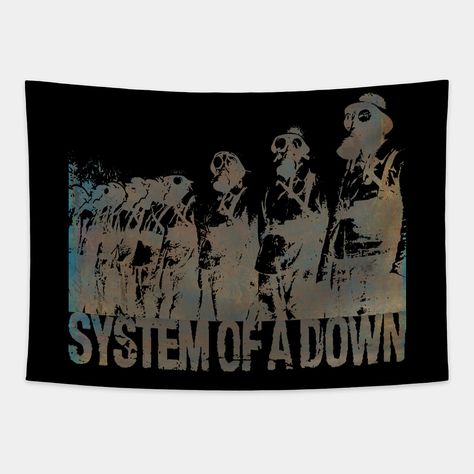 Toxic Masks -- Choose from our vast selection of tapestries to match with your desired size to make the perfect custom tapestry. Pick your favorite: Movies, TV Shows, Art, and so much more! Available in small, medium, large. Perfect for decorations in apartments, bedrooms, and dorm rooms. System Of A Down Poster, System Of A Down Hoodie, Grunge Bedroom Tapestry, Grunge Tapestry, Band Tapestry, Nirvana Tapestry, Metal Band Tapestry, Goth Tapestry, 90s Bands