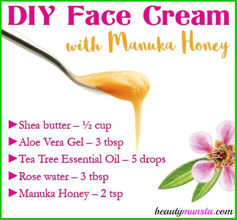 Make your own DIY manuka honey face cream for acne, eczema, glowing skin, hyperpigmentation and more! Face Cream For Acne, Honey Face Cream, Beeswax Lip Balm Recipe, Cream For Acne, Diy Face Cream, Homemade Face Cream, Skin Care Routine For 20s, Anti Itch Cream, Lip Balm Recipes