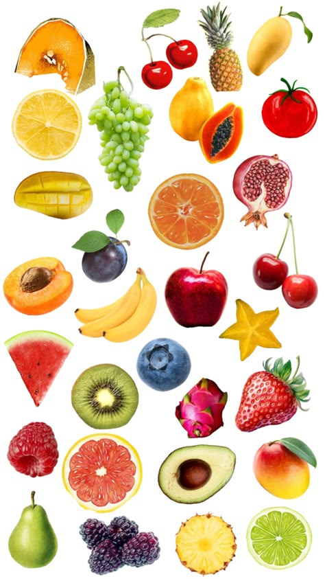 Icons App, Random Images, Colorful Fruit, Fruit Bowl, Food Truck, Fruits And Vegetables, Paper Art, Free Printables, Stamp