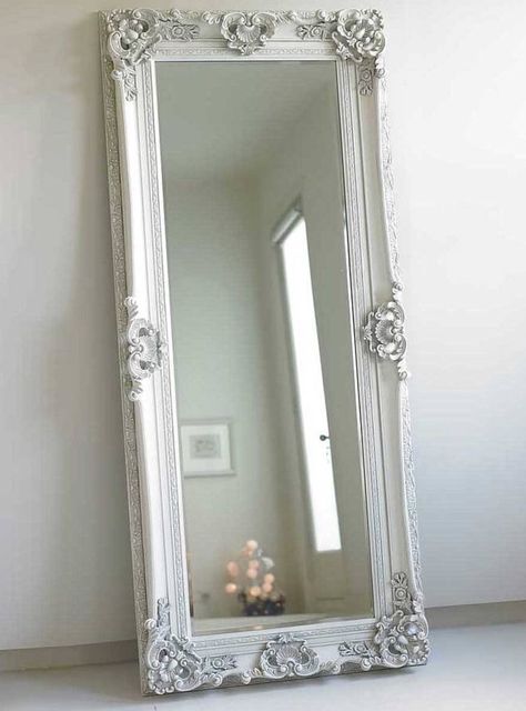 Find Large Floor Length Mirror. Every home should have at least one large floor length mirror. And if you are in the market to put a full-length mirror in your home, then you will appreciate our extensive collection of large floor length mirrors. They're all very attractive and will help you feel equally attrac… White Ornate Mirror, Floor Length Mirror, Full Length Floor Mirror, Antique Flooring, Floor Standing Mirror, Bar Mirror, Ornate Mirror, Design Websites, White Mirror