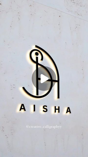 Creative Logo on Instagram: "Comment your names. Follow @creative_calligraphyy then like and share  Logo name AISHA. . . #aisha  . . . . . . . . . #logo #graphicdesign #designer #logos #namelogo #reelitfeelit #explorepgae #tranding #reelitfeelit #explorepgae #viral #logostylist #creativity #art #adobe #monogram #calligraphy @creative_calligraphyy #creative_calligraphyy" Aaradhya Name Logo, Like And Share Logo, Aisha Name, Share Logo, Designer Logos, Creativity Art, Logo Name, Name Tattoos, Name Stickers