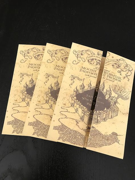 Quinces Invitation, Map Birthday Party, Marauders Map Invitation, Themed 30th Birthday Party, Harry Potter Invitation, Harry Potter Wedding Invitations, Happee Birthdae Harry, Harry Potter Party Decorations, Map Invitation