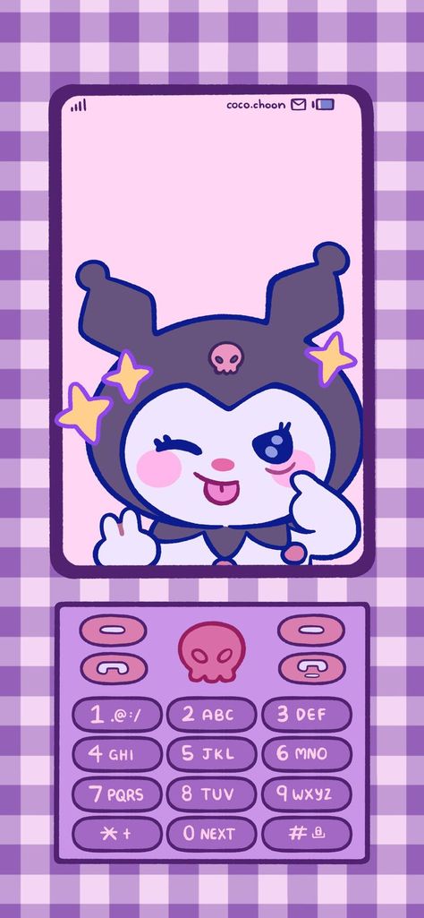 (free + better quality) background is available in my ko-fi shop! preorders for a keychain version are live! please do not repost without permission or remove/edit my watermark #sanrio #sanriocore #sanrioaesthetic Z Flip Homescreen, Samsung Z Flip Wallpaper, Kuromi Sanrio Wallpaper, Cute Doodle Art Kawaii, Doodle Art Kawaii, Z Flip Wallpaper, Samsung Flip Wallpaper, Flip Wallpaper, Wallpaper Sanrio