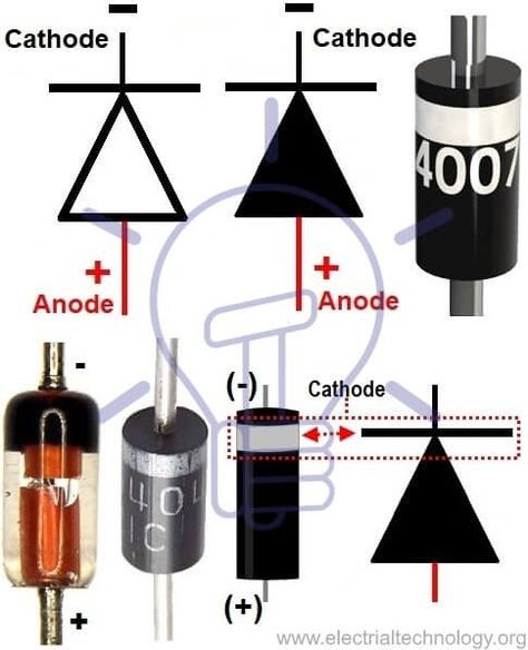 Diode Terminal Identification (Anode + Cathode) Anode And Cathode, Diode Electronics, Analog Multimeter, Amplificatori Audio, Zener Diode, Basic Electronic Circuits, Basic Electrical Wiring, Electrical Symbols, Electronic Circuit Design