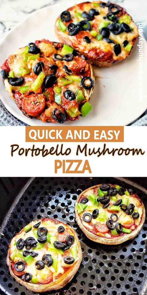 Carbless Snacks, Portabella Mushrooms Recipes, Portobello Mushroom Pizza, Portobello Pizza, Mushroom Pizza Recipes, Ninja Grill, Portobello Mushroom Recipes, Healthy Pizza Recipes, Mushroom Pizza