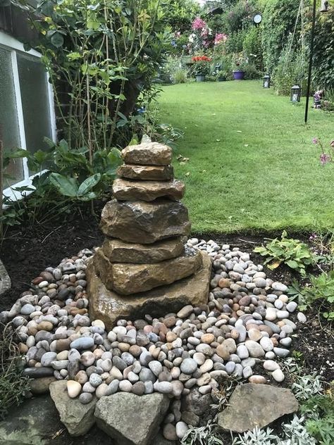 Natural Water Feature, Stone Water Features, Decorative Gravel, Garden Water Fountains, Garden Water Feature, Diy Garden Fountains, Backyard Water Feature, Outdoor Stone, Water Fountains Outdoor