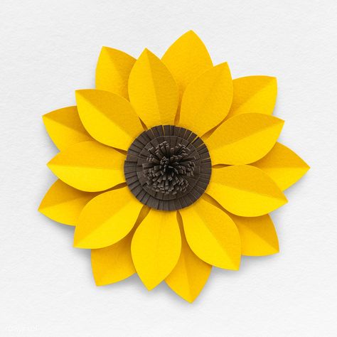 Sunflower paper craft closeup isolated | free image by rawpixel.com / Minty Paper Sunflower Template, Sunflower Paper Craft, Flower Paper Craft, Sunflower Template, Sunflower Paper, Giant Paper Flowers Template, Tissue Paper Flowers Diy, Sunflower Crafts, Paper Sunflowers