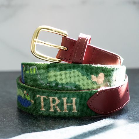 Golf Belt, Needlepoint Belts, Free Monogram, Handmade Belts, Purse Strap, Needlepoint Kits, Needlepoint Canvases, Needle And Thread, Needlepoint