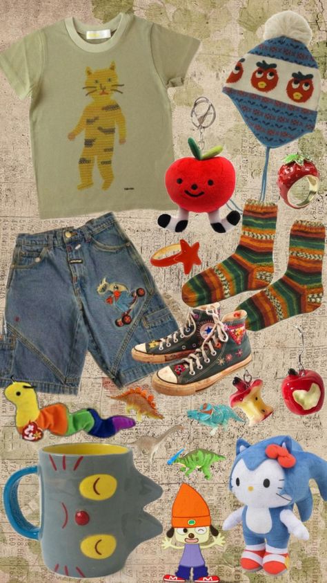 Cartooncore Outfit, Simple Fairy Core Outfits, 90s Kidcore Outfit, Funky Core Outfits, Sillycore Outfit, Alex G Core Outfits, Silly Outfits Aesthetic, Weird Clothing Style, Ms Frizzle Outfits Aesthetic