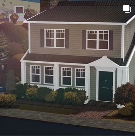 Typical American House, Bloxburg Suburban, American House Interior, Cottage Core Bloxburg House, Suburban Home, Bloxburg House Ideas 1 Story, House Decals, Story Layout, Simple Bedroom Design