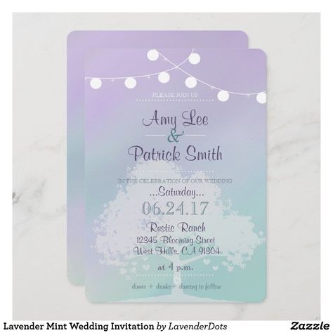 Mint Green Birthday, Mint And Lavender, Minted Wedding Invitations, Curated Wedding, Purple Wedding Invitations, Mint Wedding, Wedding Color Palette, Lavender Wedding, Colored Envelopes