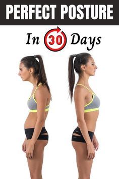 How To Fix Your Posture 30 Day, Back Exercises For Better Posture, Stretches For Back Posture, How To Better Your Posture, Fixing Your Posture, Correct Body Posture Exercise, Exercises For Correcting Posture, Tips For Good Posture, Shoulders Back Posture