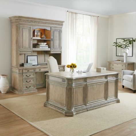 Feminine Home Office Classy, Relaxed Rustic, Veneer Pattern, Stanley Furniture, Printer Stands, Home Office Furniture Sets, Office Suite, Desk Office, Office Set