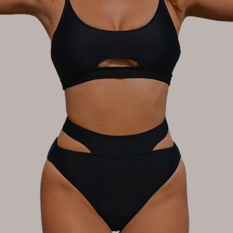 High Waisted Bathing Suit With A Sporty Crop Top With High Cut Bikini Bottoms. Bikini High Cut Style Makes Your Legs Look Slimming And Shows Off Your Good Figure, Making You More Flattering. High Waisted Bikini With Nice Elasticity At Waist Is Easy For You Wear. Sporty Tops Can Be Better Able To Wrap Your Chest And Provide Strong Support. Cheeky Bikini Style Will Make You Look Healthy And Sexy. Swimsuits For Women Two Pieces With Scoop Neck Design, Cut Out Under The Chest, And Show Your Charming High Waisted Cheeky Bottom Swimsuit, 2 Piece High Waisted Bathing Suit, Pineapple Swimsuit, Pen Tricks, Sporty Crop Top, Full Coverage Swimsuit, Striped Bathing Suit, High Waisted Bathing Suits, Orange Swimsuit