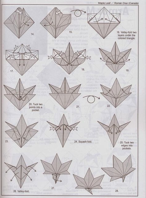 Origami Decorations, Origami Leaves, Origami Diagrams, Penanda Buku, Tutorial Origami, Origami And Kirigami, Origami Patterns, Quilled Creations, Instruções Origami