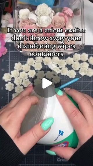 32K views · 1.4K likes | Cricut Tips, Tricks, Hacks on Instagram: "Such a great hack😍. Also  the ultimate cricut creator's collection is still on offer at 80% discount. If you haven't gotten yours yet! Comment"me" and i'll send you the link in your dm. It's an opportunity not to be missed😊 . Don't be the only one left out.  This exclusive package offers a transformative experience, combining 6 essential books, 84,500 print-ready SVGs, and The Ultimate Course to Cricut Design Space.  Our comprehensive collection empowers you to unlock the full potential of your Cricut, covering everything from mastering your machine to design expertise, heat press techniques, material insights, and beyond. 🎨 It's the perfect toolkit for moms, entrepreneurs, and craft enthusiasts, whether you're looking t Disinfecting Wipes Container, Cricut Projects Easy, Wipes Container, Disinfecting Wipes, Maker Project, Cricut Projects Beginner, Like Button, Cricut Explore Air, Cricut Craft Room