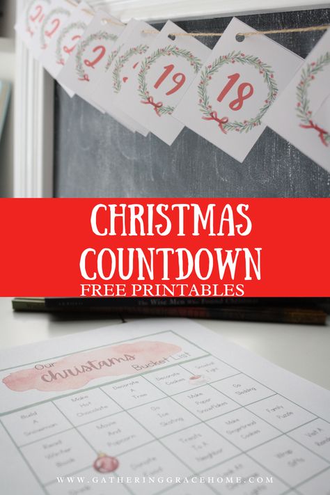 Enjoy counting down to Christmas day in your homeschool with these 5 free printable Christmas countdown calendars! Christmas Countdown Printable Free, Count Down To Christmas Ideas, Printable Christmas Countdown, Christmas Countdown Printable, Countdown For Kids, Advent Scripture, School Countdown, Advent Ideas, Free Printable Numbers