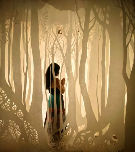 Paper Spring, Cutout Art, Paper Art Sculpture, Paper Installation, Cut Out Art, Paper Cutout Art, Paper Sculptures, Shadow Art, Shadow Play