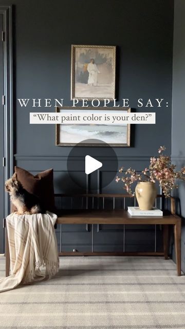 Andrea Nelson | Home Decor | Interior Decorating on Instagram: "ALL the details: Formula, sheen, & cost of our paint. Zero gatekeeping.👇

Blue is not a trending paint color. 

But it is now, and always will be, a CLASSIC paint color for your home.

Since our home primarily leans traditional, blue walls fit the overall aesthetic nicely.

PAINT DETAILS: BE SURE TO 📌SAVE THIS
______________________________________

Color: Cyberspace by Sherwin Williams

Sheen: Eggshell (Matte)

Method: Color Drenching (walls, ceiling, baseboards, trim, and doors are the same color and sheen)

Paint Line: @sherwinwilliams Emerald Latex Paint (choosing a different line, and the cost would go down)

Cost per gallon: $93.99 (long-lasting and provides superior coverage, durability, washability based on testing) Sherwin Williams Westhaven, Portsmouth Sherwin Williams, Morning At Sea Sherwin Williams, Gibraltar Sherwin Williams, Sherwin Williams Outer Space, Dockside Blue Sherwin Williams, Sw Still Water, Colour Drenching Interiors, Sherwin Williams Anchors Aweigh