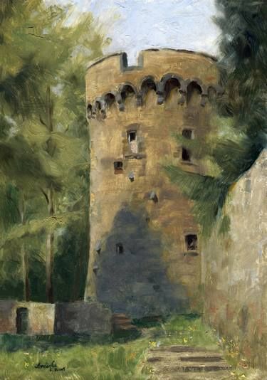 France Painting, Victorian Castle, I Capture The Castle, Stone Castle, British Castles, Castle Painting, Warwick Castle, Pre Raphaelite Art, Art On Cardboard