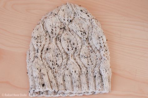 Cascade Leaf Hat Knitting Pattern Review | Radiant Home Studio Leaf Hat, Hat Patterns Free, Hat Knitting Pattern, Knitting Patterns Free Hats, Hat Knitting, Cascade Yarn, Hat Knitting Patterns, Knit Hat, Hat Pattern