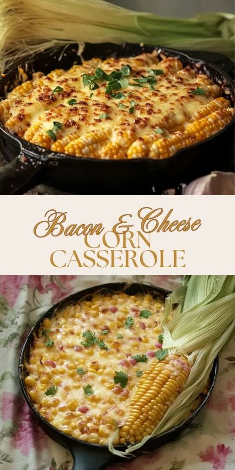 Indulge in the rich, creamy goodness of this Bacon and Cheese Corn Casserole! 🥓🧀🌽 This comforting dish combines sweet corn with crispy bacon and melty cheese, baked to perfection. It’s the ultimate side for family dinners, potlucks, or holiday gatherings that will have everyone asking for seconds!

📌 Pin this recipe to make a cheesy, savory corn casserole that’s perfect for any occasion!
#CornCasserole #BaconLovers #ComfortFood #SideDishes #CheesyGoodness #FamilyMeals Bacon Casserole Recipes, Bacon Side Dishes, Cheese Corn Casserole, Cheesy Corn Casserole, Bacon Casserole, Cheese Corn, Cheesy Corn, Bacon And Cheese, Cheese Baked