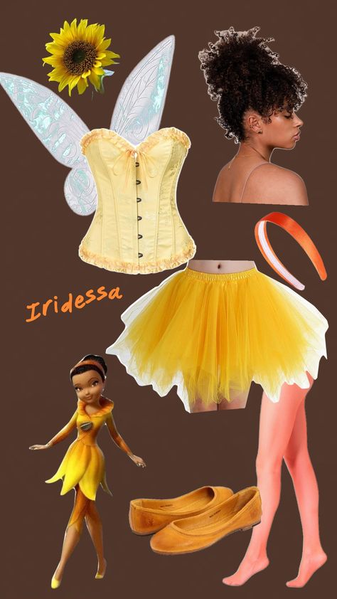 #iridessa Iridessa Costume, Rosetta Fairy Costume, Iridessa Tinkerbell, Fantasia Tinker Bell, Rosetta Fairy, Tinker Bell Costume, Mixed Curly Hair, Corset Costumes, Costume Inspo