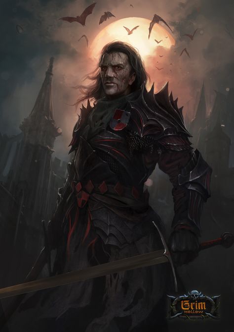 ArtStation - Grim Hollow Vampire Lord , Raymond Minnaar Grim Hollow, Vampire Lord, Male Vampire, Monster Vampire, Vampires And Werewolves, Vampire Art, Fantasy Male, Fantasy Concept Art, Fantasy Warrior