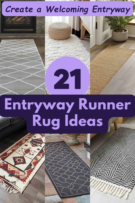 From cozy textures to bold patterns, these entryway runner rug ideas are all you need to make your home’s entrance feel warm and inviting. Check them out! #HomeDecor #EntrywayDesign #RunnerRugs #InteriorStyling #RugIdeas Rugs For Hallway, Front Door Rugs Indoor Entryway, Entry Way Rugs Foyers, Entryway Rugs Ideas, Hall Runner Rug, Hallway Rugs Ideas, Entryway Runner Rug Ideas, Runner Rug Ideas, Entryway Rug Ideas