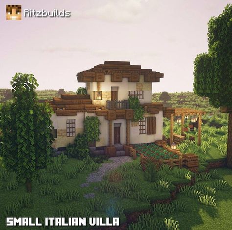 Minecraft Italian, Summer Cover Photos, Italian Style House, Aesthetic Minecraft Builds, Interior Minecraft, Italian Style Home, Minecraft Village, Lucky Ducky, Minecraft House Plans