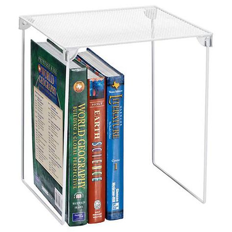 The Container Store White Mesh Locker Shelf Cute Locker Decorations, Locker Decorations Diy, Organization Minimalist, School Locker Organization, Locker Shelf, School Locker Decorations, Middle School Lockers, Locker Shelves, Diy Locker