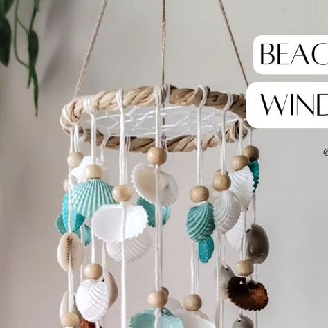 HandCrafted Story by Lubaina | Tassel Dreamcatcher & Macrame | Beach Vibes Shell Dreamcatcher Windchime | Price: 549rs (Shipping included). Dive into the magic of our Shell 🐚 Dreamcatcher Windchime and... | Instagram Diy Shell Wind Chimes, Seashell Dreamcatcher, Sea Shell Dream Catcher, Shell Mobile Wind Chimes, Handmade Shell Chandelier, Macrame Beach, Sea Glass And Shell Wind Chime, Circular Macrame Wind Chime Seashell, Dreamcatcher Macrame