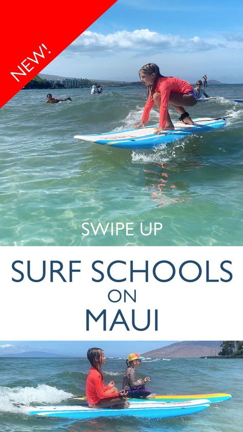 Find Maui Surf Schools & instructors Maui is the most popular place in Hawaii to learn to surf due to the gentle waves along the south and west shores. Here we share a fun video as well as a comprehensive list of Maui Surf Schools. #surflessons #maui #surfschools #surfing #surf #hawaii #AdventureSeeker #NeverStopExploring #EarthOutdoors #FindYourAdventure Maui Surfing, Hawaii Maui, Maui Activities, Surf Instructor, Hawaii Photography, Hawaii Surf, Ocean Activities, Hawaiian Vacation, Surf School