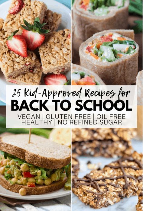 Back To School Recipes, Vegan Kids Recipes, School Recipes, Delicious Clean Eating, Vegan Kids, All Recipes, Nutritious Snacks, School Food, Healthy Easy