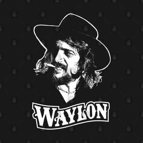 Waylon Jennings Tattoo, Waylon Jennings Shirt, Waylon Jennings, Artist Shirts, Merle Haggard, Outlaw Country, Western Pleasure, Old School Music, Country Music Artists