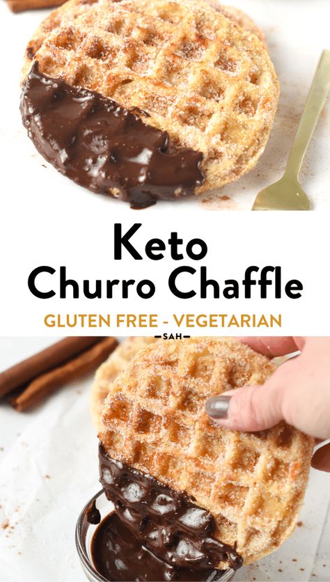 An Easy 5 minute Keto Churro Chaffle recipe with a delicious crispy texture, sweet cinnamon coating like your favorite old fashioned churros, minus the carbs. Plus, this sweet chaffle recipe contains only net carb per keto churro and it's gluten-free! Churro Chaffle, Sweet Chaffle, Easy Waffles, Keto Chaffle Recipes, Chaffle Recipes, Cinnamon Waffles, Keto Chaffles, Chaffle Recipe, Waffle Ingredients