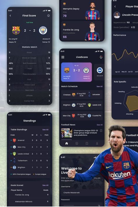 Football Score App Football Apps, Football Scoreboard, Action Animation, Live Action Animation, Ux Design Trends, App User Interface, Football App, App Play, Sports Scores