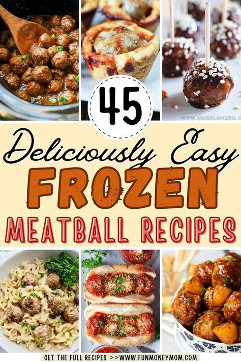 Fun Meatball Recipes, Easy Meals With Meatballs, Easy Recipes With Meatballs, Recipes That Include Meatballs, Things To Make With Frozen Meatballs, Things To Do With Frozen Meatballs, Dinners With Frozen Meatballs, Meatballs Lunch Ideas, Recipes Frozen Meatballs