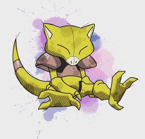 Abra, Pokemon Abra Tattoo Pokemon, Abra Tattoo, Pokemon Poses, Abra Pokemon, Pokemon References, Pokemon Sketch, Pokemon Tattoo, Pokemon Anime, My Pokemon