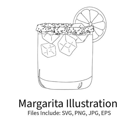 Margarita Illustration, Tropical Margarita, Pregnancy Drawing, Cocktails Drawing, Cake Art Print, Drink Vector, Margarita Party, Lime Slice, Spicy Margarita