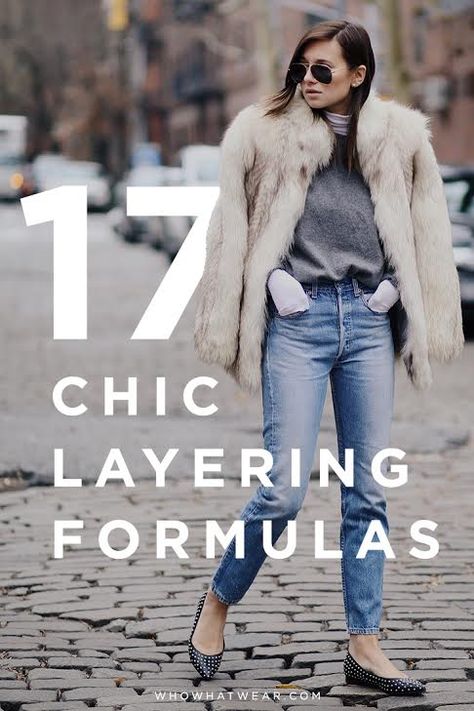 Love to layer? 17 chic layering looks that won't make you look bulky. How To Layer Fashionably, Stylish Layered Outfits, Layering Style Clothes, Best Layering Outfits, How To Layer Your Clothes, Layering Pieces Clothes, Winter Clothes Layering, Layered Looks For Spring, Layered Fashion Women