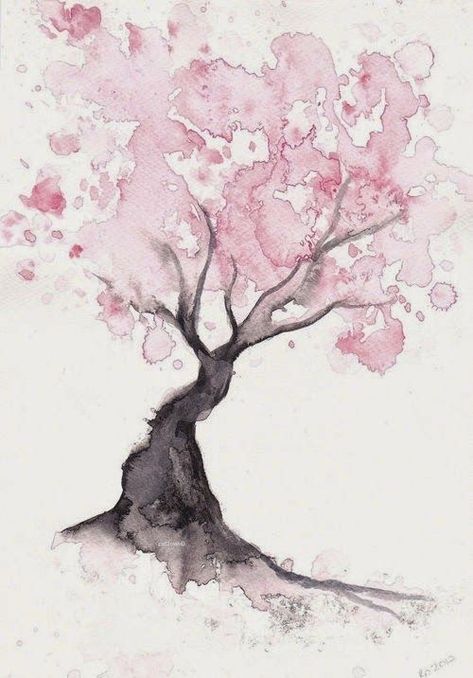 Tree Drawing Simple, Cherry Blossom Decor, Boom Kunst, Tree Watercolor Painting, Sakura Tree, Metal Tree Wall Art, Spring Tree, Soyut Sanat Tabloları, Trendy Tree